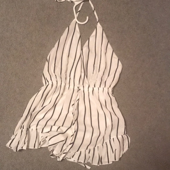 Black and white striped romper - Picture 1 of 2